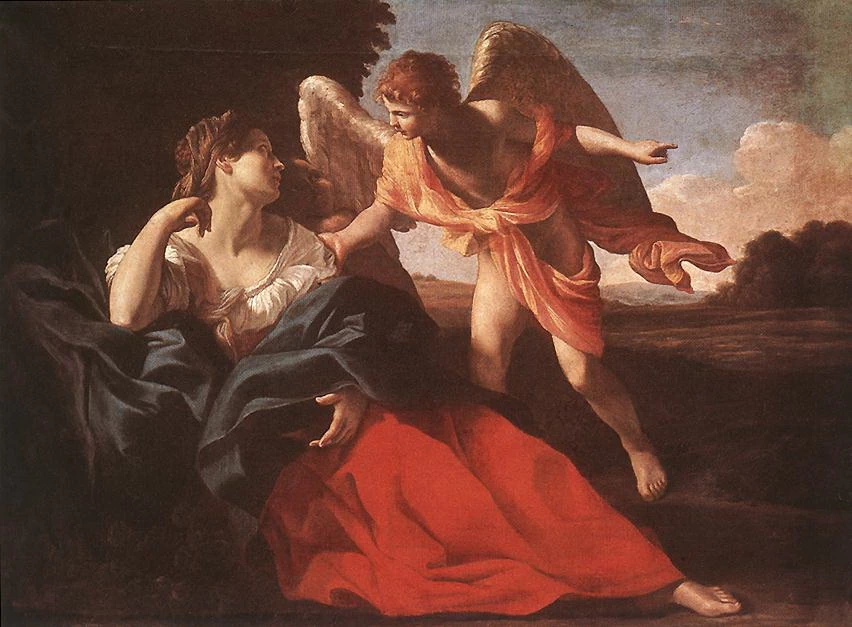 7-Agar e l'angelo nel deserto-Musée du Louvre, Paris 